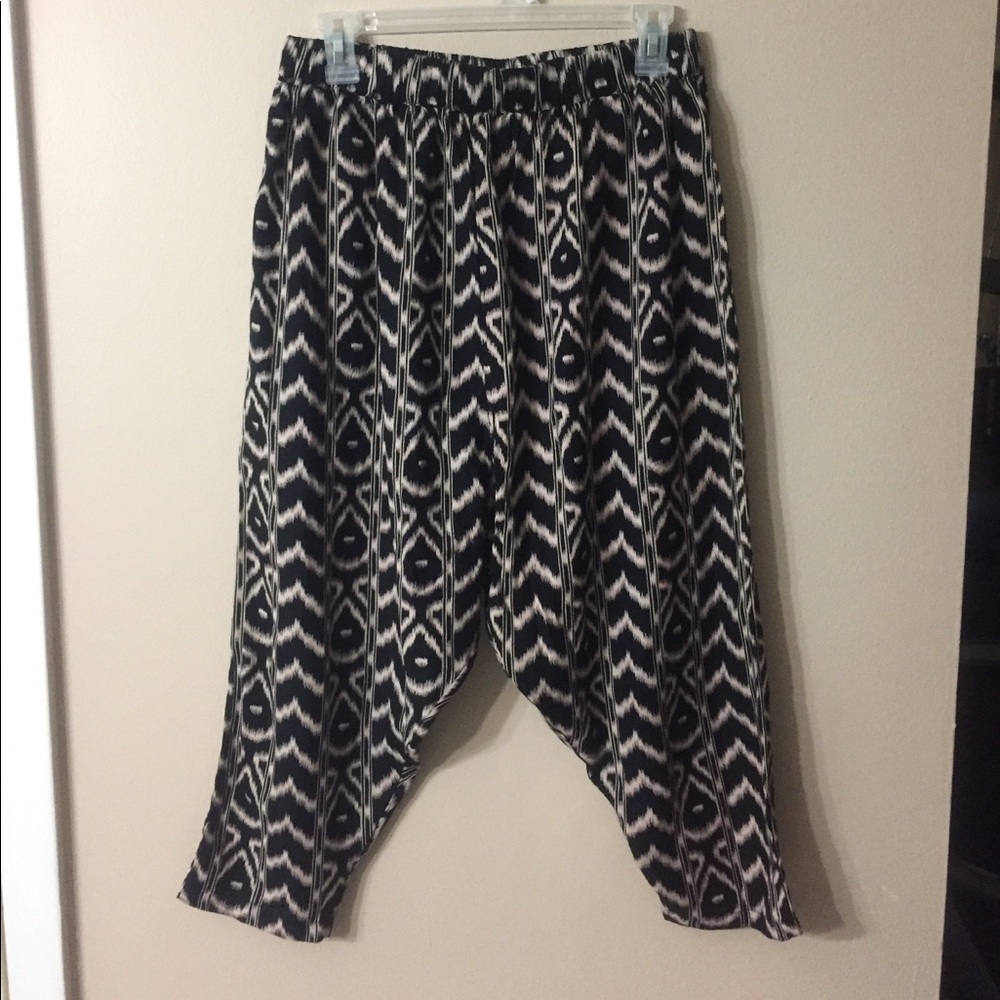 U/O STARING AT STARS "Majestic" Dropped Crotch Harem Joggers Pants Sz S - Picture 2 of 4